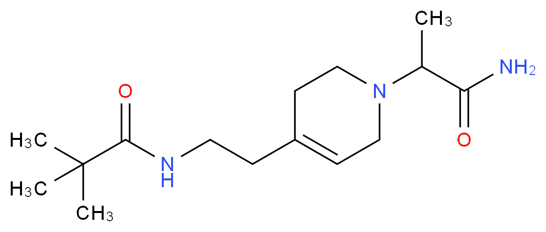 N-{2-[1-(2-amino-1-methyl-2-oxoethyl)-1,2,3,6-tetrahydropyridin-4-yl]ethyl}-2,2-dimethylpropanamide_Molecular_structure_CAS_)