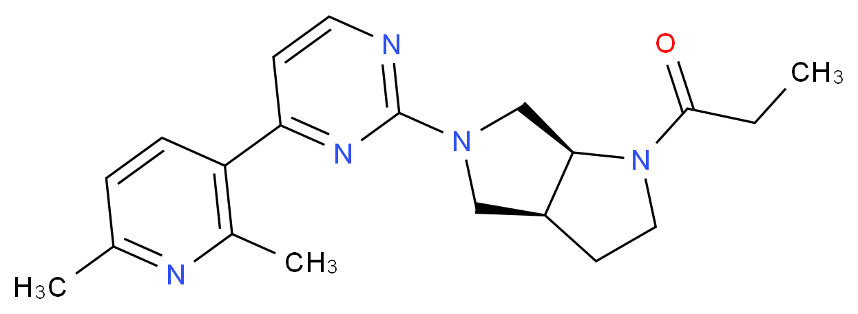(3aS,6aS)-5-[4-(2,6-dimethylpyridin-3-yl)pyrimidin-2-yl]-1-propionyloctahydropyrrolo[3,4-b]pyrrole_Molecular_structure_CAS_)
