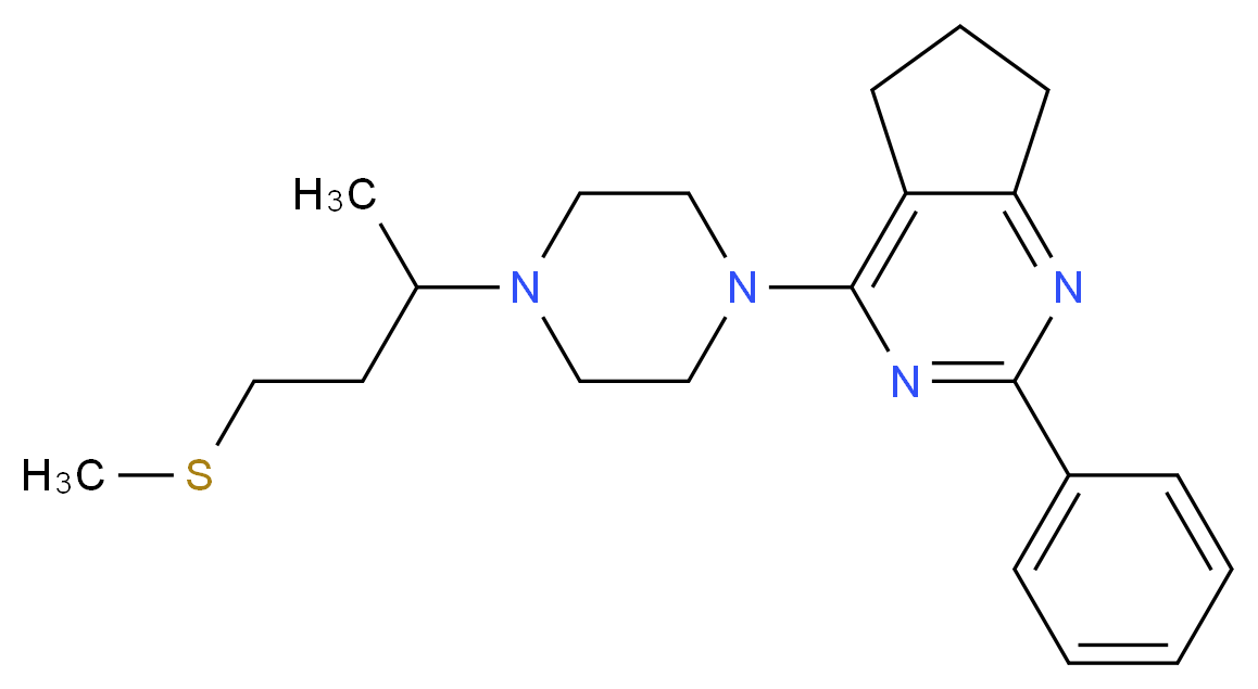 4-{4-[1-methyl-3-(methylthio)propyl]-1-piperazinyl}-2-phenyl-6,7-dihydro-5H-cyclopenta[d]pyrimidine_Molecular_structure_CAS_)