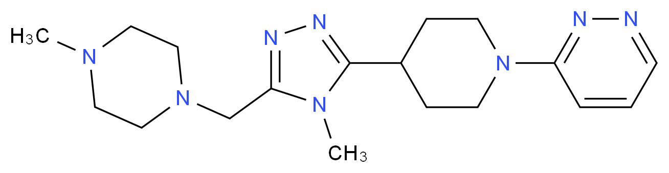 3-(4-{4-methyl-5-[(4-methylpiperazin-1-yl)methyl]-4H-1,2,4-triazol-3-yl}piperidin-1-yl)pyridazine_Molecular_structure_CAS_)