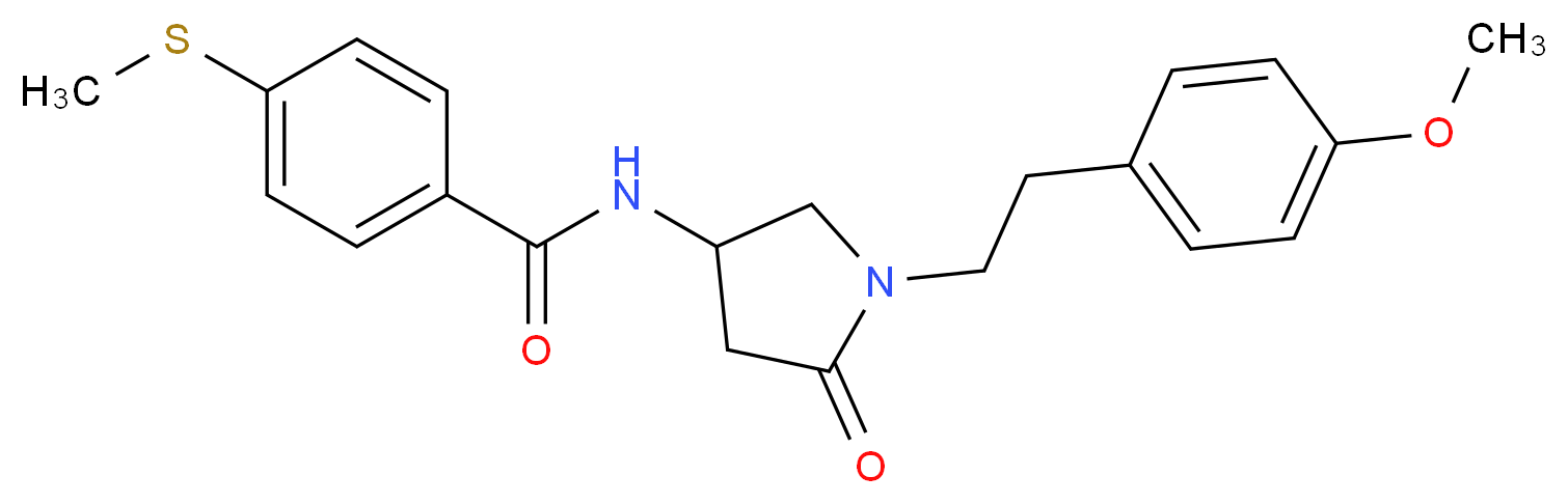 N-{1-[2-(4-methoxyphenyl)ethyl]-5-oxo-3-pyrrolidinyl}-4-(methylthio)benzamide_Molecular_structure_CAS_)