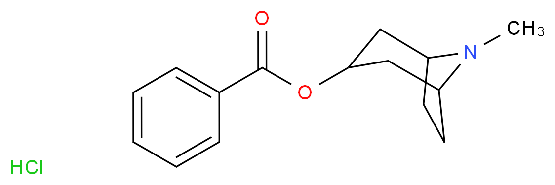 ENDO-BENZOIC ACID 8-METHYL-8-AZA-BICYCLO[3.2.1]OCT-3-YL ESTER HYDROCHLORIDE_Molecular_structure_CAS_55623-27-3)