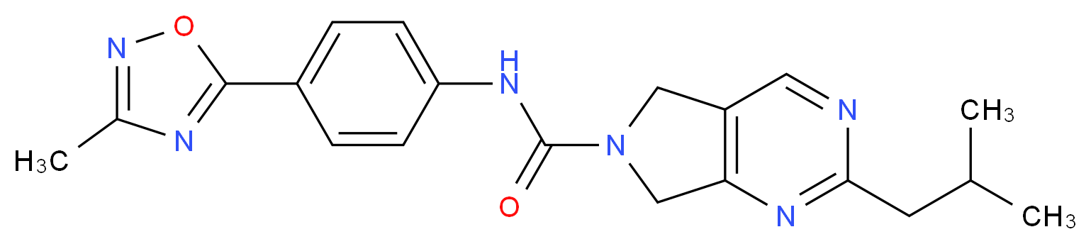 2-isobutyl-N-[4-(3-methyl-1,2,4-oxadiazol-5-yl)phenyl]-5,7-dihydro-6H-pyrrolo[3,4-d]pyrimidine-6-carboxamide_Molecular_structure_CAS_)