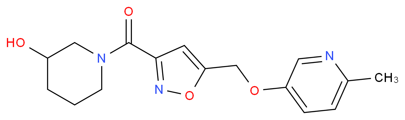 1-[(5-{[(6-methyl-3-pyridinyl)oxy]methyl}-3-isoxazolyl)carbonyl]-3-piperidinol_Molecular_structure_CAS_)