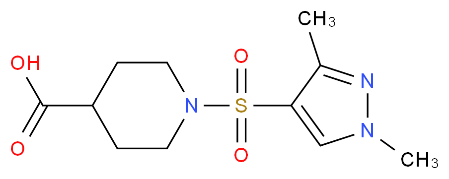 1-(1,3-Dimethyl-1H-pyrazole-4-sulfonyl)-piperidine-4-carboxylic acid_Molecular_structure_CAS_)