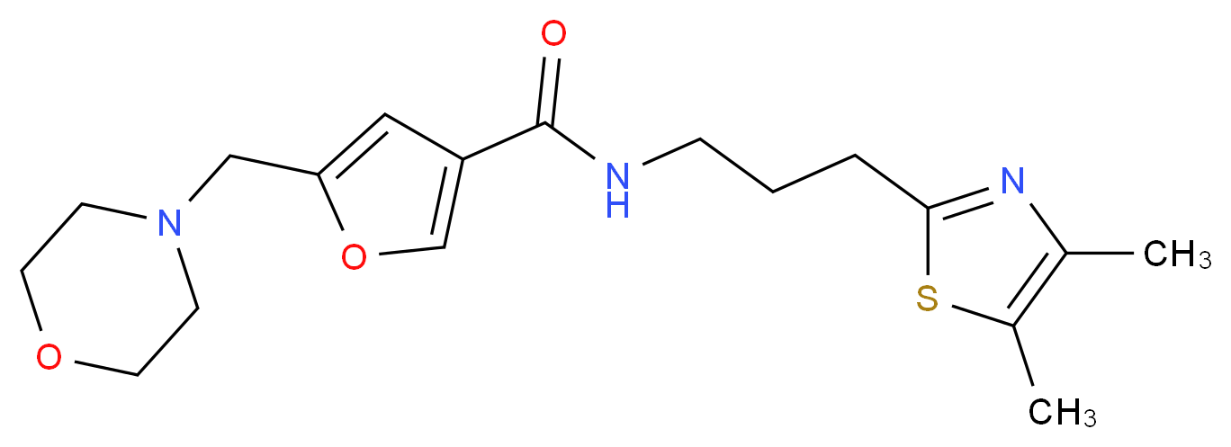 N-[3-(4,5-dimethyl-1,3-thiazol-2-yl)propyl]-5-(4-morpholinylmethyl)-3-furamide_Molecular_structure_CAS_)