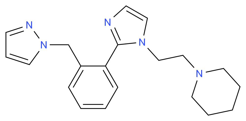 1-(2-{2-[2-(1H-pyrazol-1-ylmethyl)phenyl]-1H-imidazol-1-yl}ethyl)piperidine_Molecular_structure_CAS_)