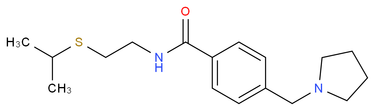 N-[2-(isopropylthio)ethyl]-4-(pyrrolidin-1-ylmethyl)benzamide_Molecular_structure_CAS_)