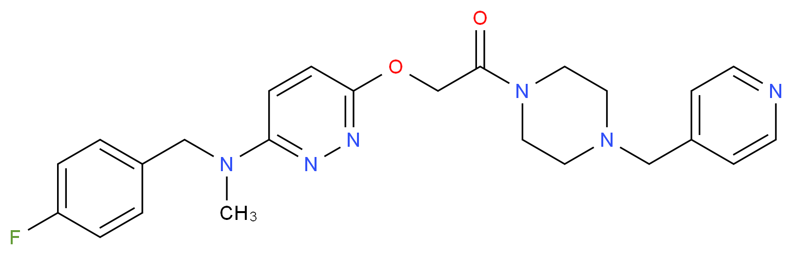 N-(4-fluorobenzyl)-N-methyl-6-{2-oxo-2-[4-(4-pyridinylmethyl)-1-piperazinyl]ethoxy}-3-pyridazinamine_Molecular_structure_CAS_)