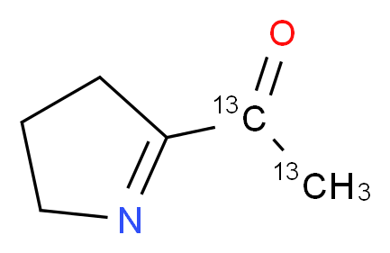 2-Acetyl-1-pyrroline-13C2  85% (10% w/w in DCM)_Molecular_structure_CAS_1246819-73-7)