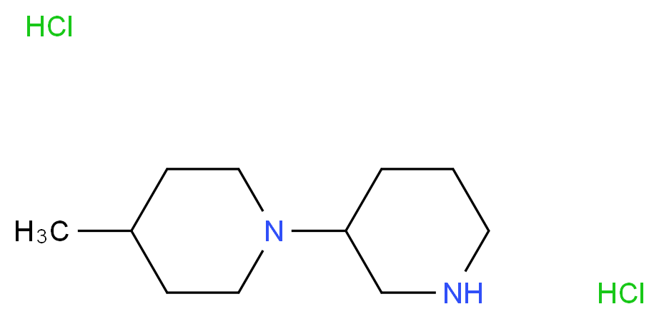 3-(4-Methyl-1-piperidinyl)piperidine dihydrochloride_Molecular_structure_CAS_)