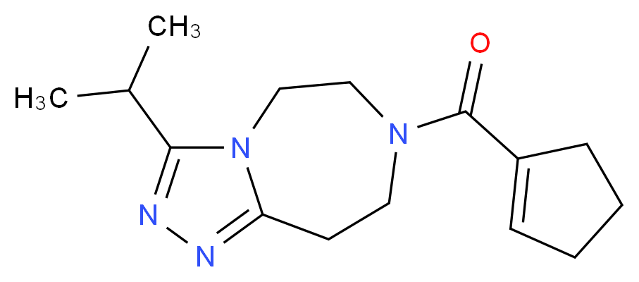 7-(1-cyclopenten-1-ylcarbonyl)-3-isopropyl-6,7,8,9-tetrahydro-5H-[1,2,4]triazolo[4,3-d][1,4]diazepine_Molecular_structure_CAS_)