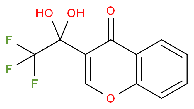3-(2,2,2-trifluoro-1,1-dihydroxyethyl)-4H-chromen-4-one_Molecular_structure_CAS_)