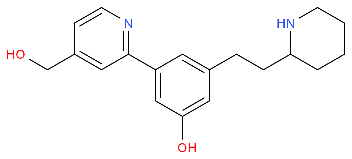 3-[4-(hydroxymethyl)pyridin-2-yl]-5-(2-piperidin-2-ylethyl)phenol_Molecular_structure_CAS_)