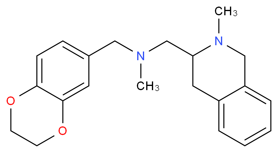 (2,3-dihydro-1,4-benzodioxin-6-ylmethyl)methyl[(2-methyl-1,2,3,4-tetrahydro-3-isoquinolinyl)methyl]amine_Molecular_structure_CAS_)