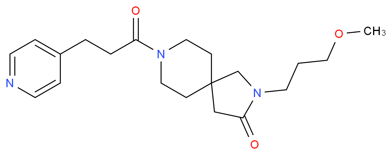 2-(3-methoxypropyl)-8-(3-pyridin-4-ylpropanoyl)-2,8-diazaspiro[4.5]decan-3-one_Molecular_structure_CAS_)