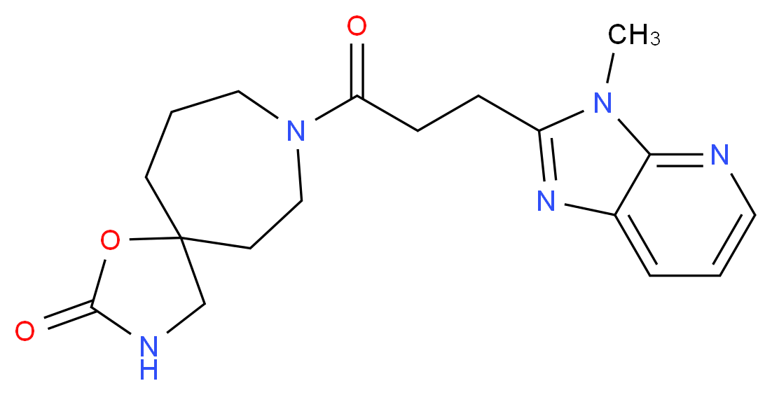 8-[3-(3-methyl-3H-imidazo[4,5-b]pyridin-2-yl)propanoyl]-1-oxa-3,8-diazaspiro[4.6]undecan-2-one_Molecular_structure_CAS_)