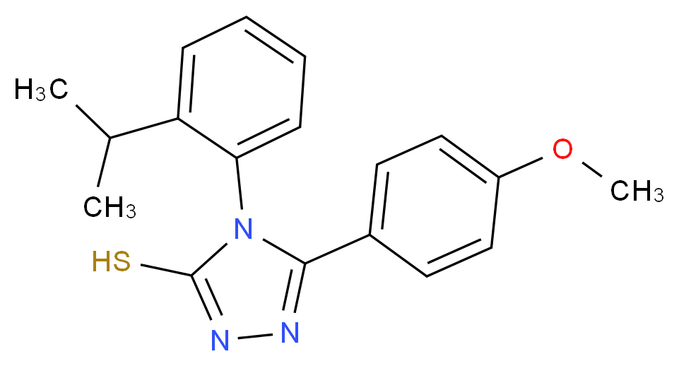 4-(2-Isopropyl-phenyl)-5-(4-methoxy-phenyl)-4H-[1,2,4]triazole-3-thiol_Molecular_structure_CAS_)