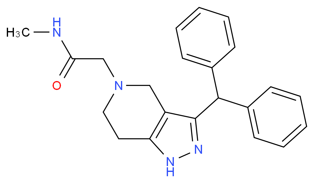 2-[3-(diphenylmethyl)-1,4,6,7-tetrahydro-5H-pyrazolo[4,3-c]pyridin-5-yl]-N-methylacetamide_Molecular_structure_CAS_)