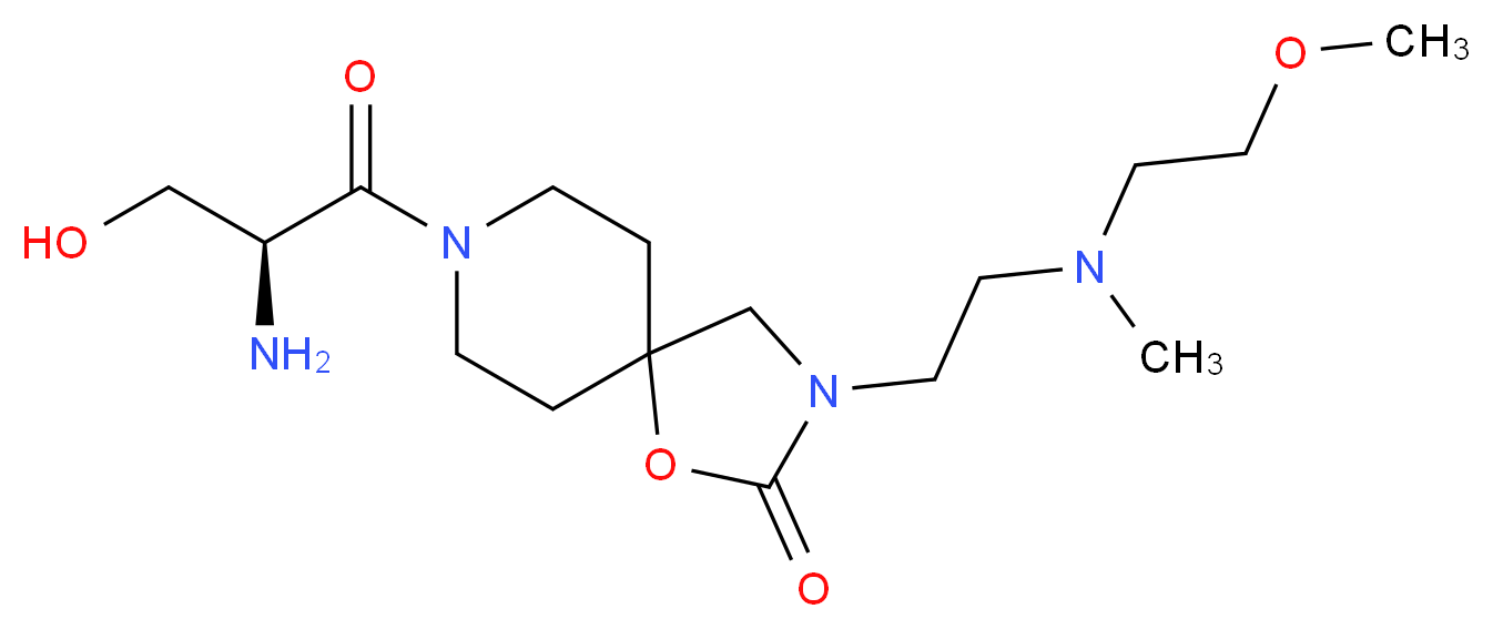 3-{2-[(2-methoxyethyl)(methyl)amino]ethyl}-8-L-seryl-1-oxa-3,8-diazaspiro[4.5]decan-2-one_Molecular_structure_CAS_)