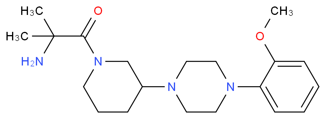 (2-{3-[4-(2-methoxyphenyl)-1-piperazinyl]-1-piperidinyl}-1,1-dimethyl-2-oxoethyl)amine_Molecular_structure_CAS_)