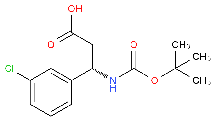 BOC-(S)-3-AMINO-3-(3-CHLORO-PHENYL)-PROPIONIC ACID_Molecular_structure_CAS_500770-74-1)