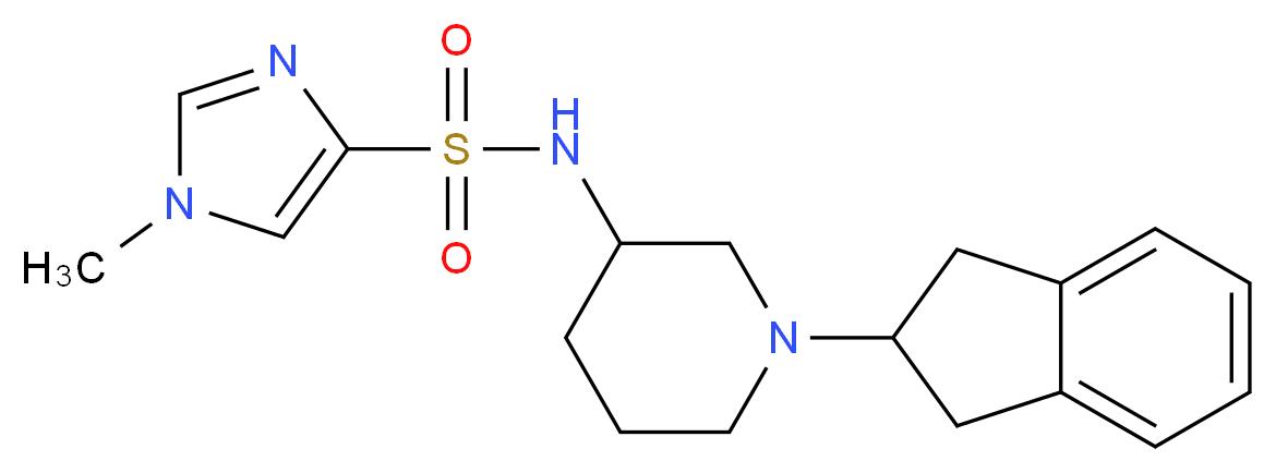 N-[1-(2,3-dihydro-1H-inden-2-yl)-3-piperidinyl]-1-methyl-1H-imidazole-4-sulfonamide_Molecular_structure_CAS_)