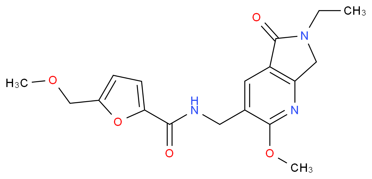 N-[(6-ethyl-2-methoxy-5-oxo-6,7-dihydro-5H-pyrrolo[3,4-b]pyridin-3-yl)methyl]-5-(methoxymethyl)-2-furamide_Molecular_structure_CAS_)