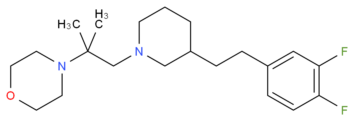 4-(2-{3-[2-(3,4-difluorophenyl)ethyl]-1-piperidinyl}-1,1-dimethylethyl)morpholine_Molecular_structure_CAS_)