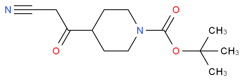 4-(Cyanoacetyl)piperidine, N-BOC protected_Molecular_structure_CAS_660406-84-8)