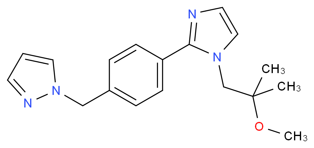 1-{4-[1-(2-methoxy-2-methylpropyl)-1H-imidazol-2-yl]benzyl}-1H-pyrazole_Molecular_structure_CAS_)