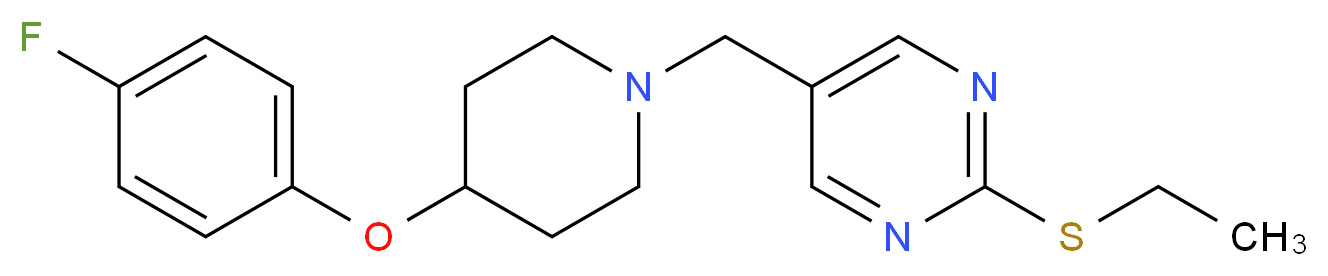 2-(ethylthio)-5-{[4-(4-fluorophenoxy)piperidin-1-yl]methyl}pyrimidine_Molecular_structure_CAS_)