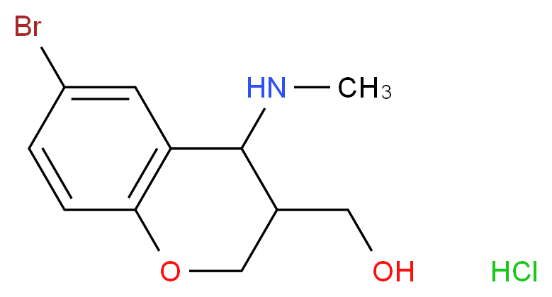 [6-Bromo-4-(methylamino)-3,4-dihydro-2H-chromen-3-yl]methanol hydrochloride_Molecular_structure_CAS_)