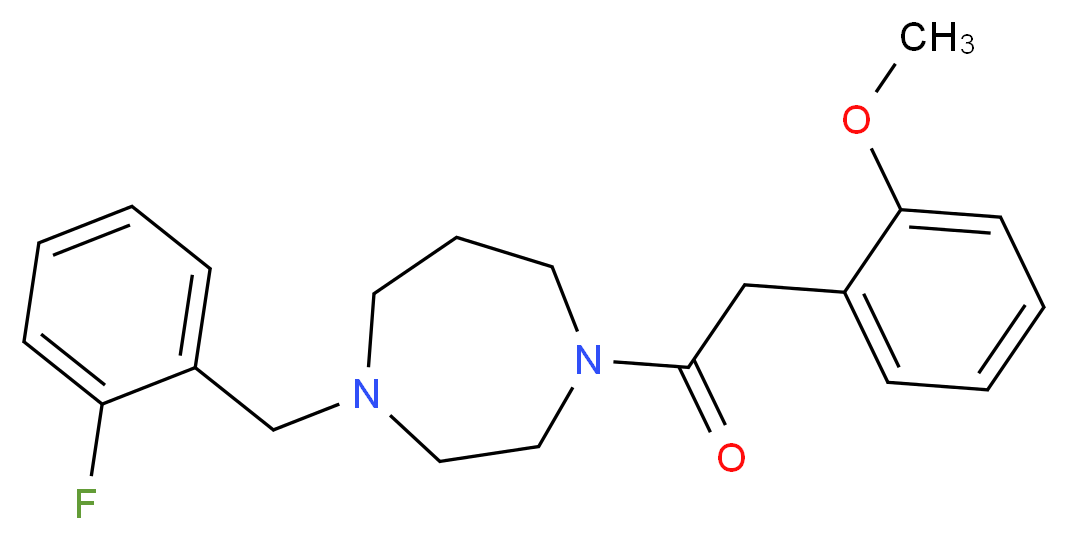 1-(2-fluorobenzyl)-4-[(2-methoxyphenyl)acetyl]-1,4-diazepane_Molecular_structure_CAS_)