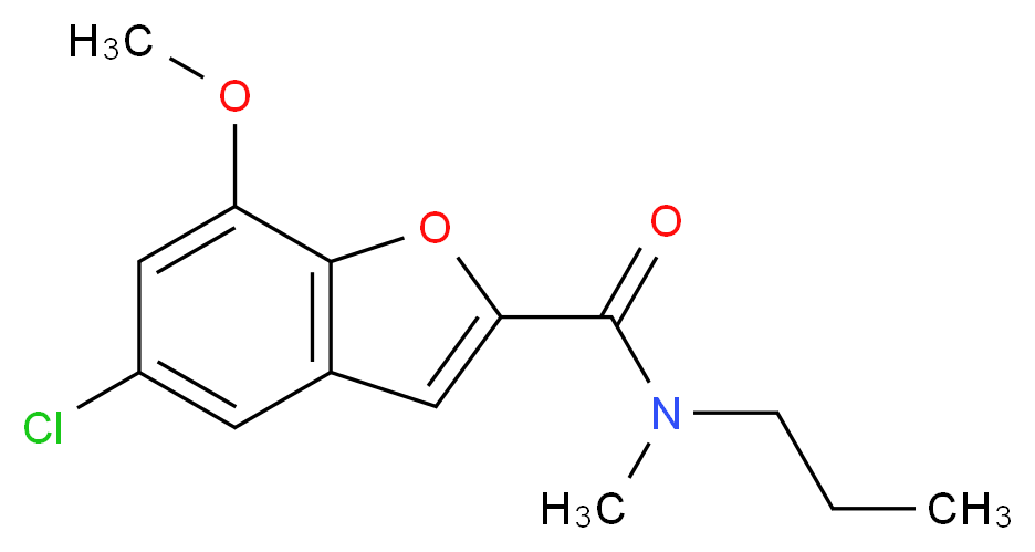 5-chloro-7-methoxy-N-methyl-N-propyl-1-benzofuran-2-carboxamide_Molecular_structure_CAS_)