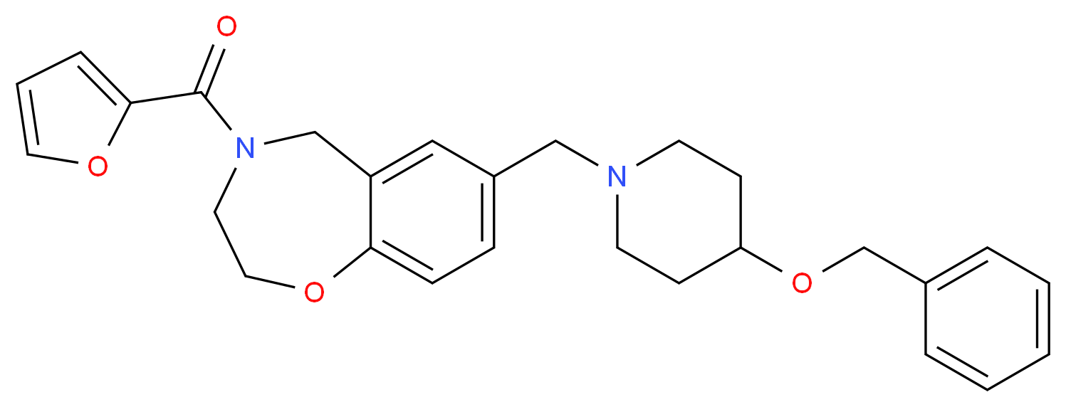 7-{[4-(benzyloxy)-1-piperidinyl]methyl}-4-(2-furoyl)-2,3,4,5-tetrahydro-1,4-benzoxazepine_Molecular_structure_CAS_)