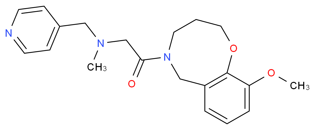 2-(10-methoxy-3,4-dihydro-2H-1,5-benzoxazocin-5(6H)-yl)-N-methyl-2-oxo-N-(pyridin-4-ylmethyl)ethanamine_Molecular_structure_CAS_)