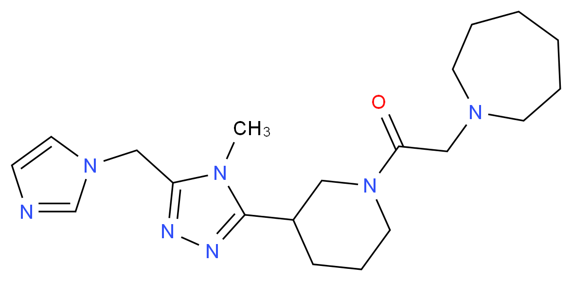 1-(2-{3-[5-(1H-imidazol-1-ylmethyl)-4-methyl-4H-1,2,4-triazol-3-yl]piperidin-1-yl}-2-oxoethyl)azepane_Molecular_structure_CAS_)