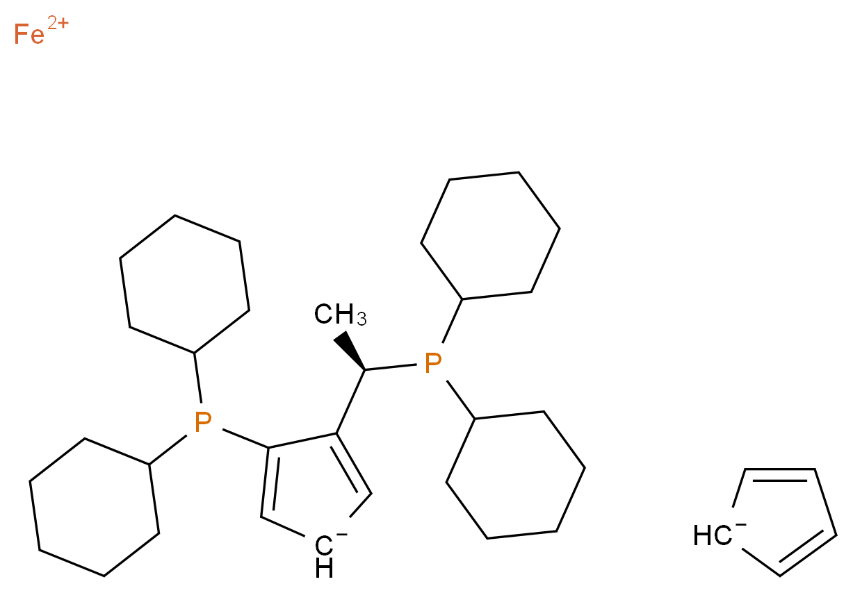 (R)-1-[(SP)-2-(Dicyclohexylphosphino)ferrocenyl]ethyldicyclohexylphosphine_Molecular_structure_CAS_167416-28-6)