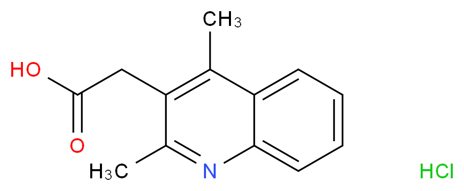(2,4-dimethylquinolin-3-yl)acetic acid hydrochloride_Molecular_structure_CAS_)