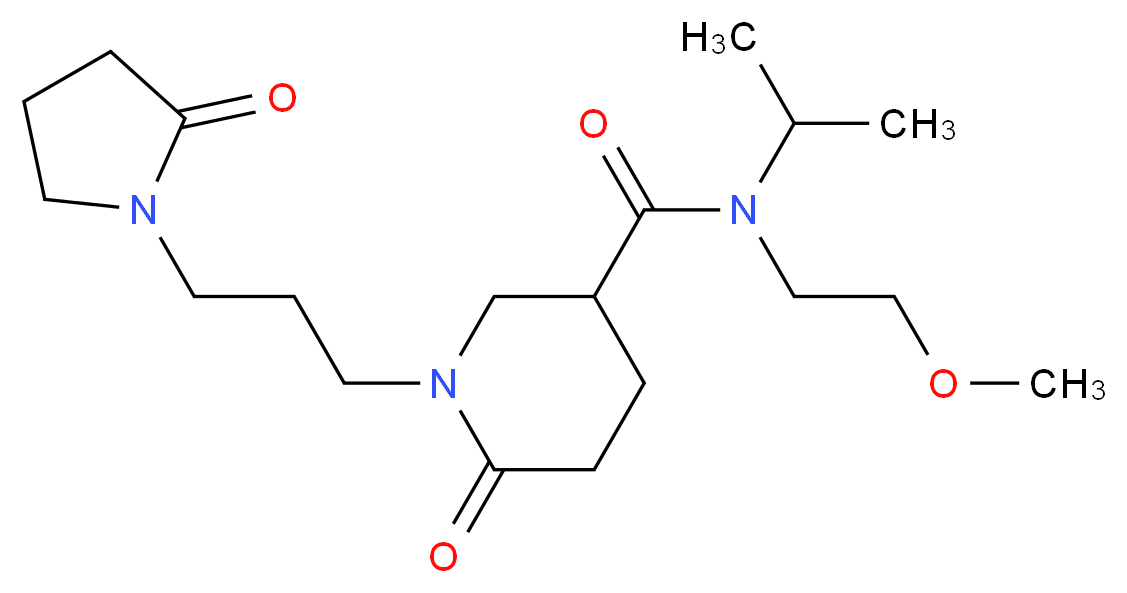 N-isopropyl-N-(2-methoxyethyl)-6-oxo-1-[3-(2-oxo-1-pyrrolidinyl)propyl]-3-piperidinecarboxamide_Molecular_structure_CAS_)