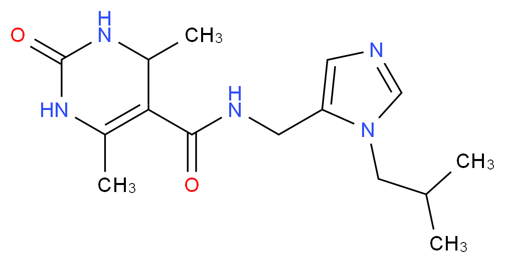N-[(1-isobutyl-1H-imidazol-5-yl)methyl]-4,6-dimethyl-2-oxo-1,2,3,4-tetrahydropyrimidine-5-carboxamide_Molecular_structure_CAS_)