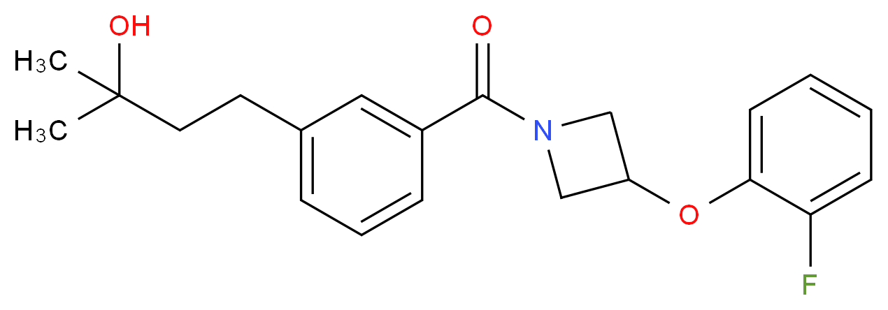 4-(3-{[3-(2-fluorophenoxy)-1-azetidinyl]carbonyl}phenyl)-2-methyl-2-butanol_Molecular_structure_CAS_)