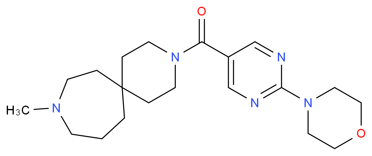 9-methyl-3-[(2-morpholin-4-ylpyrimidin-5-yl)carbonyl]-3,9-diazaspiro[5.6]dodecane_Molecular_structure_CAS_)