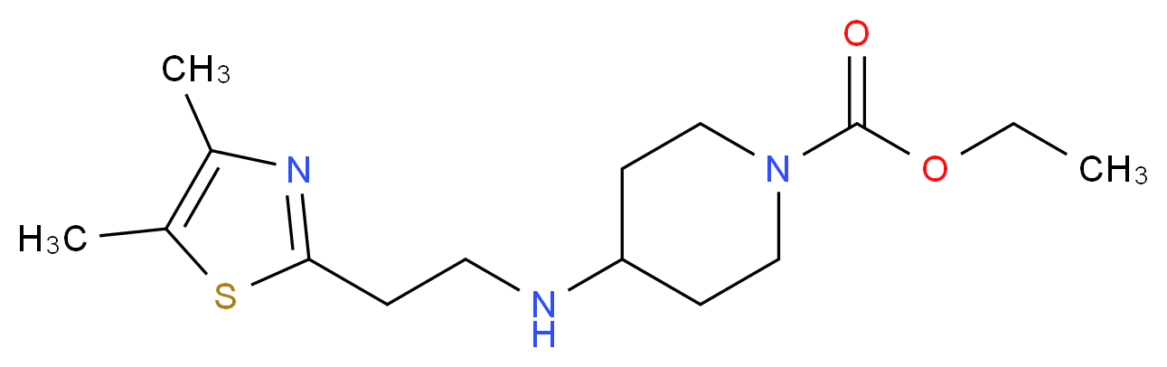 ethyl 4-{[2-(4,5-dimethyl-1,3-thiazol-2-yl)ethyl]amino}piperidine-1-carboxylate_Molecular_structure_CAS_)