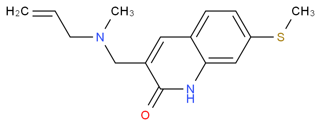 3-{[allyl(methyl)amino]methyl}-7-(methylthio)quinolin-2(1H)-one_Molecular_structure_CAS_)