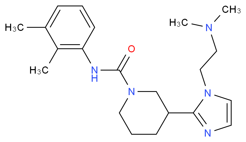 3-{1-[2-(dimethylamino)ethyl]-1H-imidazol-2-yl}-N-(2,3-dimethylphenyl)piperidine-1-carboxamide_Molecular_structure_CAS_)