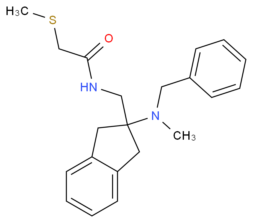 N-({2-[benzyl(methyl)amino]-2,3-dihydro-1H-inden-2-yl}methyl)-2-(methylthio)acetamide_Molecular_structure_CAS_)