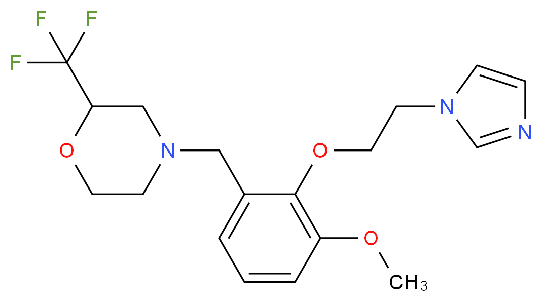 4-{2-[2-(1H-imidazol-1-yl)ethoxy]-3-methoxybenzyl}-2-(trifluoromethyl)morpholine_Molecular_structure_CAS_)