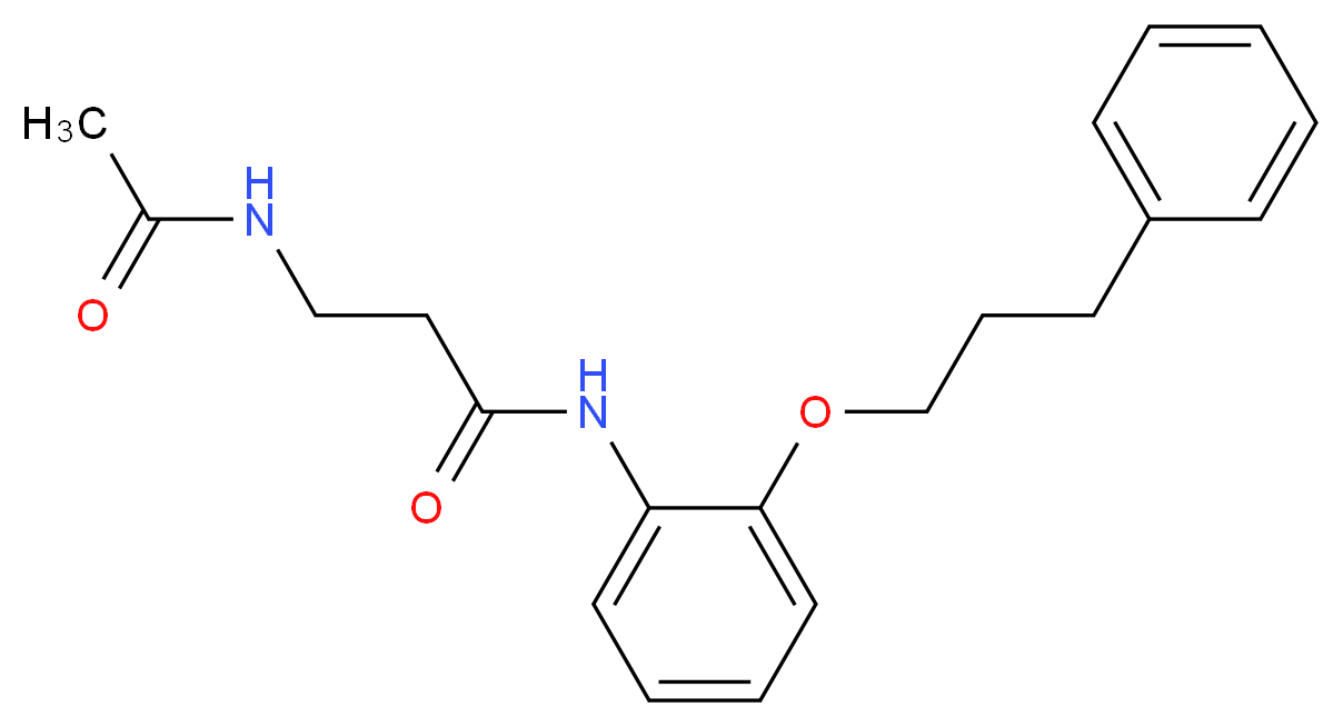 3-(acetylamino)-N-[2-(3-phenylpropoxy)phenyl]propanamide_Molecular_structure_CAS_)